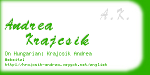 andrea krajcsik business card